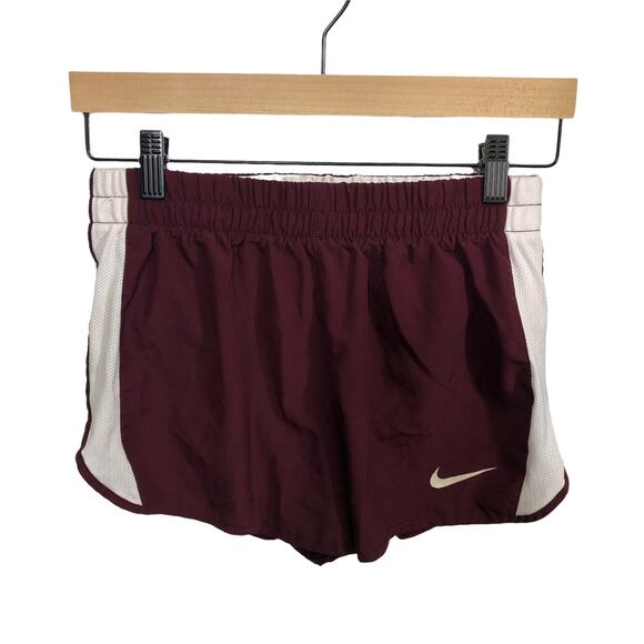 Nike Women's Dri-Fit running shorts burgundy red SIZE Small - Picture 1 of 4